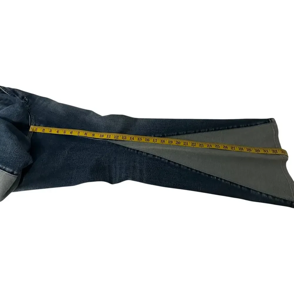 NWT Judy Blue Mid Rise Flare Jeans Contrast Panel Bell Bottoms Size 14W - Picture 7 of 16